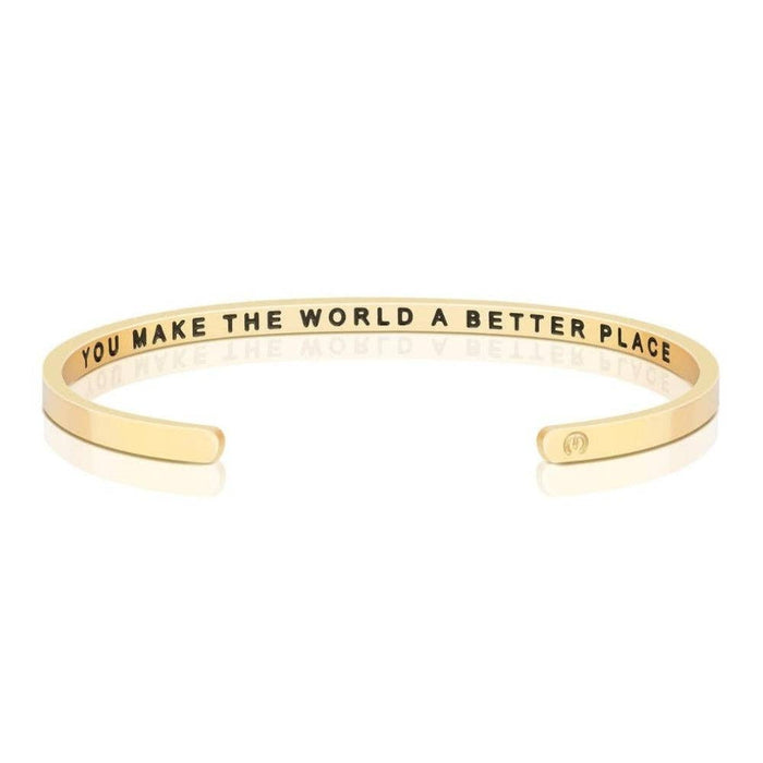You Make The World A Better Place (within) in Yellow Gold-Lemons and Limes Boutique