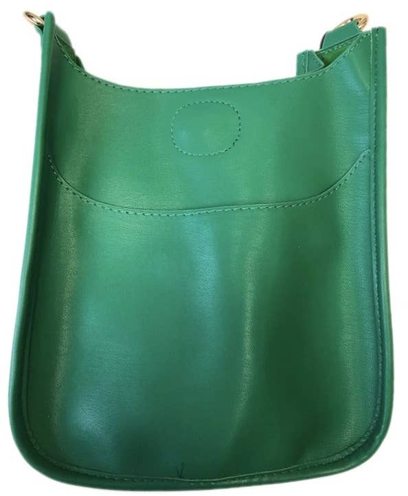 Mini Vegan Messenger-No Strap- in Emerald by Ahdorned--Lemons and Limes Boutique