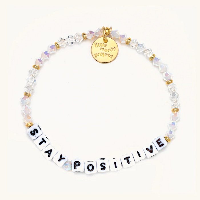 Stay Positive Bracelet in Icy by Little Words Project--Lemons and Limes Boutique