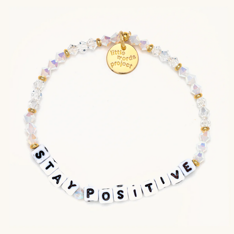 Stay Positive Bracelet in Icy by Little Words Project--Lemons and Limes Boutique