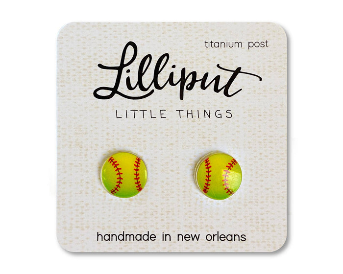 Softball Earrings--Lemons and Limes Boutique