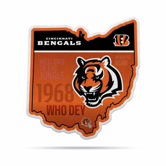 NFL Cincinnati Bengals State Shape Cut Pennant--Lemons and Limes Boutique