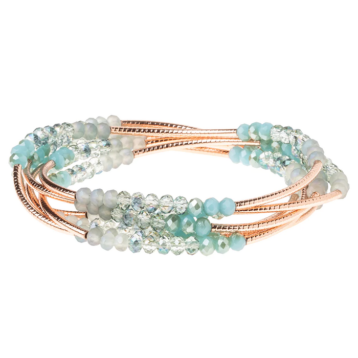 Scout Wrap-Bracelet/Necklace in Neptune Rose Gold-Lemons and Limes Boutique