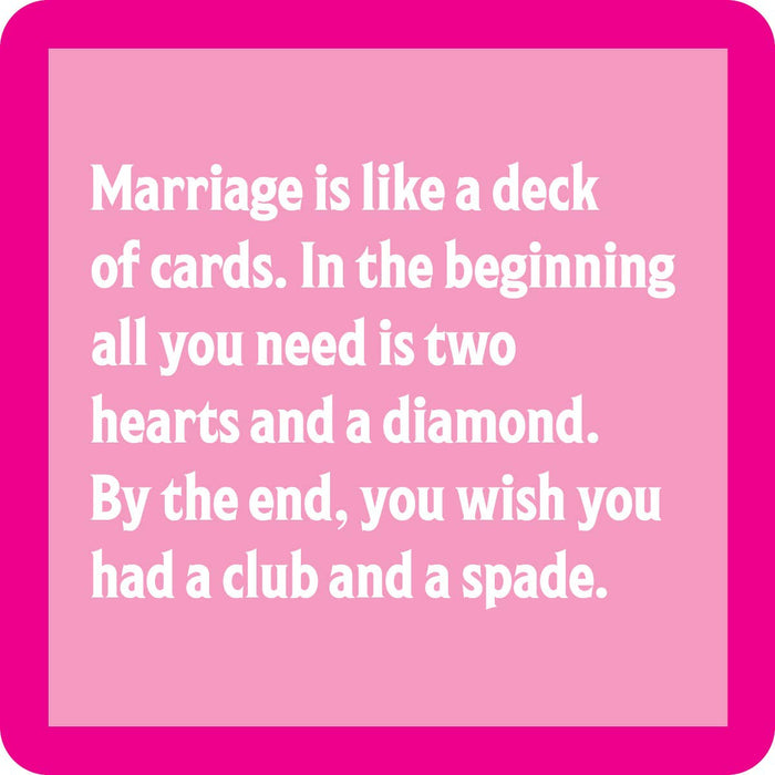 Marriage deck of cards Coaster-Lemons and Limes Boutique