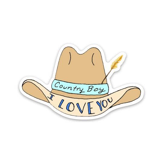 I Love You Country Boy Sticker-Lemons and Limes Boutique