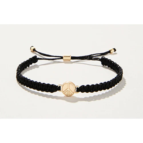 Spartina Friendship Bracelet Metallic in Black/Peace-Lemons and Limes Boutique