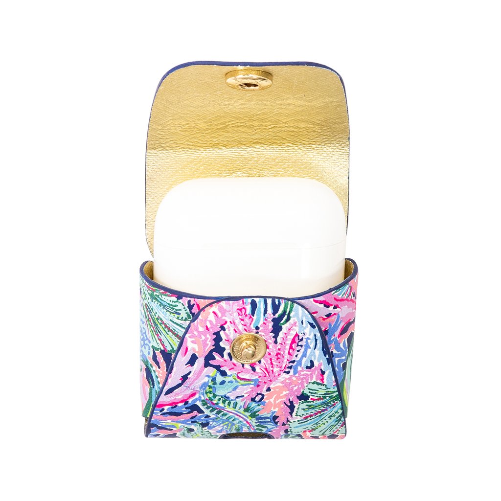 Lilly Pulitzer Airpod Carrier in Bringing Mermaid Back-Accessories-Lemons and Limes Boutique