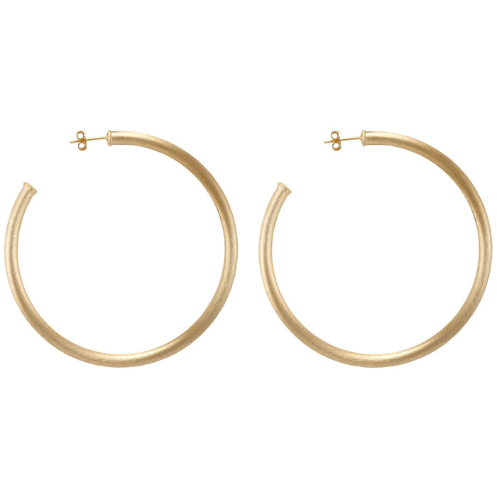 Large Everybody's Favorite Hoop Earrings- Champagne--Lemons and Limes Boutique