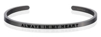 Always in My Heart Affirmation Bracelet in Moon Gray-Bracelet-Lemons and Limes Boutique