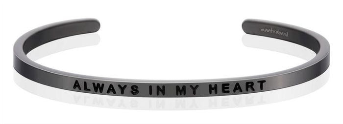Always in My Heart Affirmation Bracelet in Moon Gray-Bracelet-Lemons and Limes Boutique