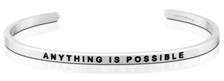 Anything is Possible Affirmation Bracelet in Silver-Bracelet-Lemons and Limes Boutique