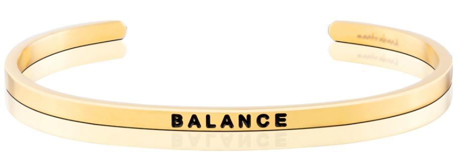 Balance Affirmation Bracelet in Yellow Gold-Bracelet-Lemons and Limes Boutique