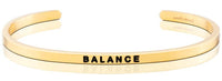 Balance Affirmation Bracelet in Yellow Gold-Bracelet-Lemons and Limes Boutique