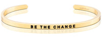 Be the Change Affirmation Bracelet in Yellow Gold-Bracelet-Lemons and Limes Boutique