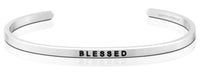 Blessed Affirmation Bracelet in Silver-Bracelet-Lemons and Limes Boutique