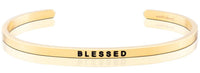 Blessed Affirmation Bracelet in Yellow Gold-Bracelet-Lemons and Limes Boutique