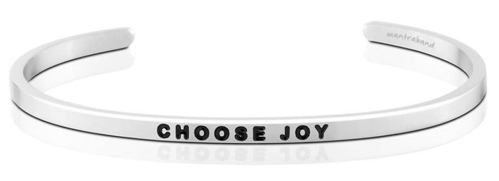 Choose Joy Affirmation Bracelet in Silver-Bracelet-Lemons and Limes Boutique