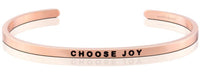 Choose Joy Affirmation Bracelet in Rose Gold-Bracelet-Lemons and Limes Boutique