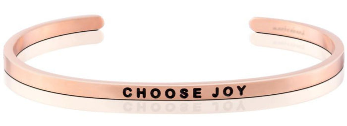 Choose Joy Affirmation Bracelet in Rose Gold-Bracelet-Lemons and Limes Boutique