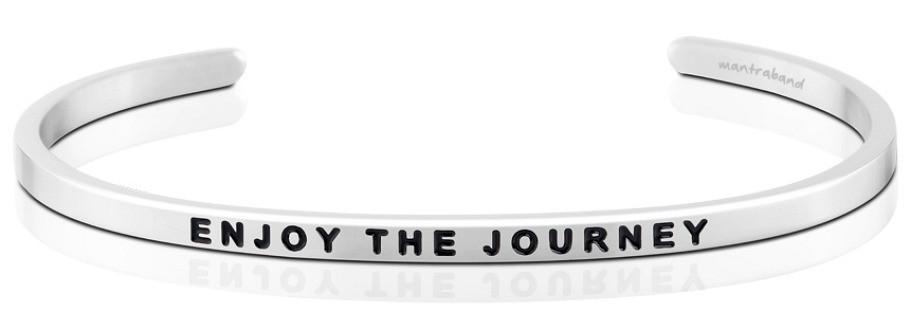 Enjoy the Journey Affirmation Bracelet in Silver-Bracelet-Lemons and Limes Boutique