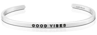 Good Vibes Affirmation Bracelet in Silver-Bracelet-Lemons and Limes Boutique