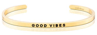 Good Vibes Affirmation Bracelet in Yellow Gold-Bracelet-Lemons and Limes Boutique