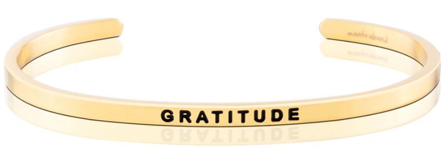 Gratitude Affirmation Bracelet in Yellow Gold-Bracelet-Lemons and Limes Boutique