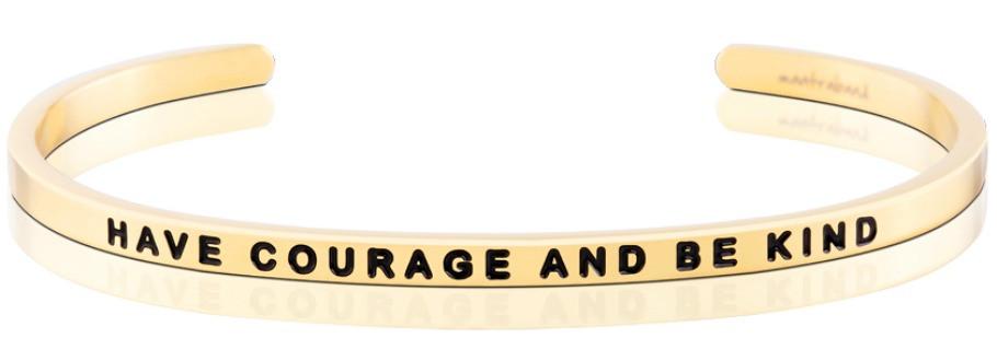 Have Courage and Be Kind Affirmation Bracelet in Yellow Gold-Bracelet-Lemons and Limes Boutique