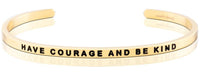Have Courage and Be Kind Affirmation Bracelet in Yellow Gold-Bracelet-Lemons and Limes Boutique