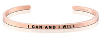 I Can and I Will Affirmation Bracelet in Rose Gold-Bracelet-Lemons and Limes Boutique