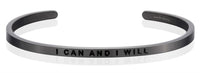 I Can and I Will Affirmation Bracelet in Moon Gray-Bracelet-Lemons and Limes Boutique
