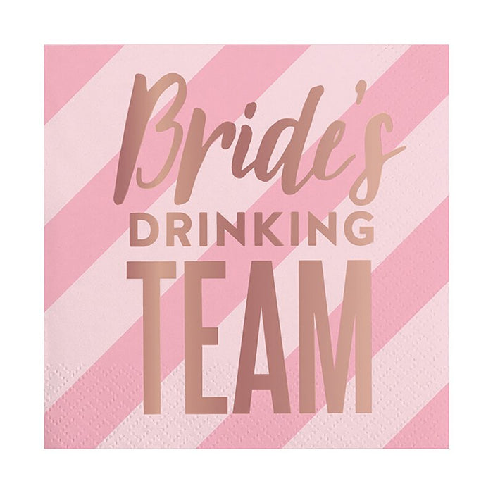 Brides Drinking Team- Beverage Napkins-Napkins-Lemons and Limes Boutique