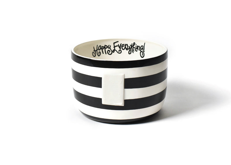 Black Stripe Big Bowl Happy Everything--Lemons and Limes Boutique
