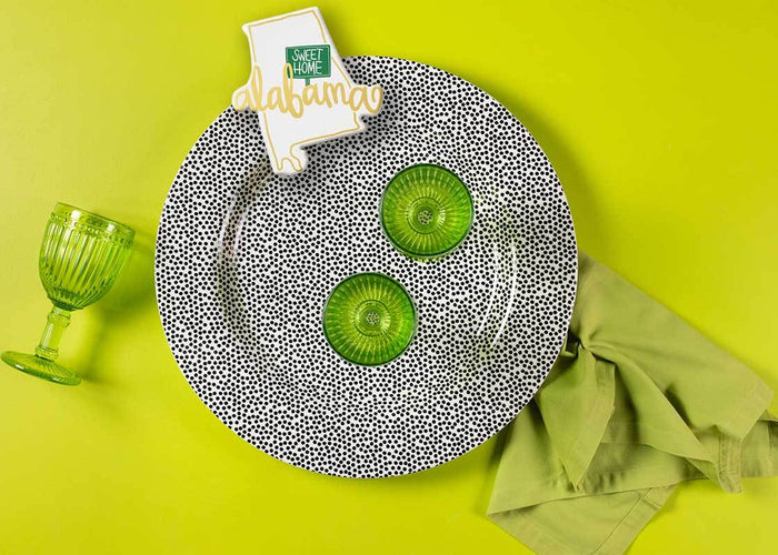 Black Small Dot Entertaining Big Platter by Happy Everything-Entertaining-Lemons and Limes Boutique