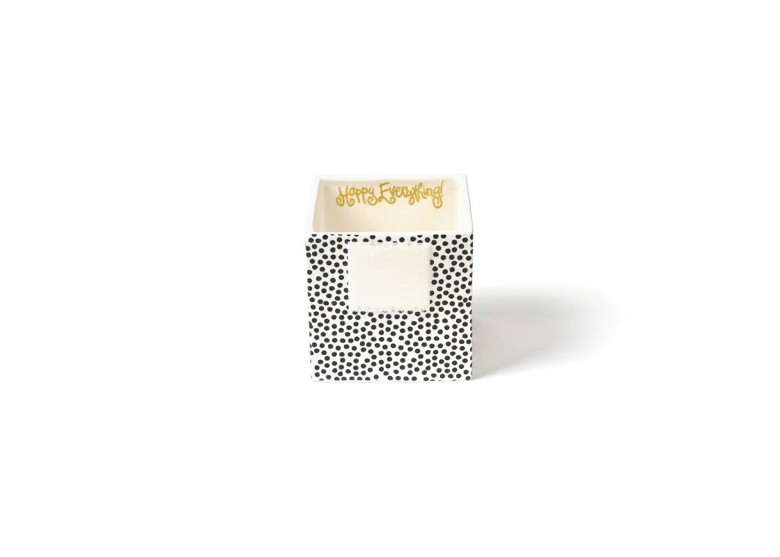 Black Small Dot Small Mini Nesting Cube Happy Everything-Home Decor-Lemons and Limes Boutique