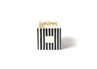 Black Stripe Medium Mini Nesting Cube Happy Everything-Home Decor-Lemons and Limes Boutique