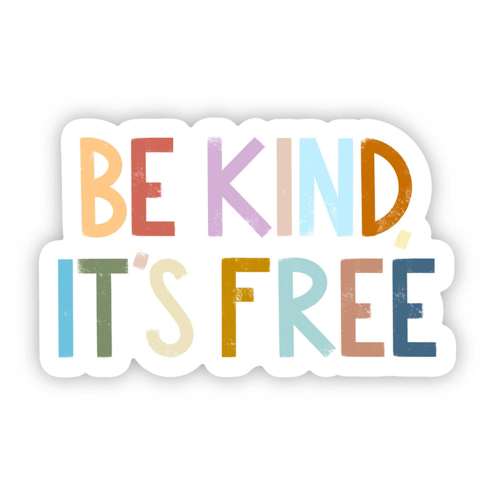 Be Kind, It's Free Positivity Lettering Sticker-Lemons and Limes Boutique