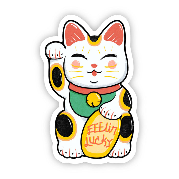 Feelin Lucky Cat Sticker-Lemons and Limes Boutique