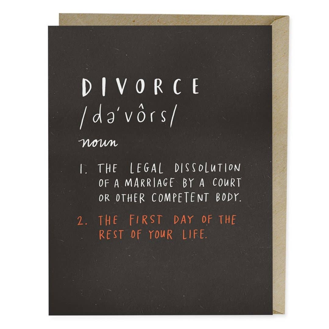Divorce Definition Card--Lemons and Limes Boutique