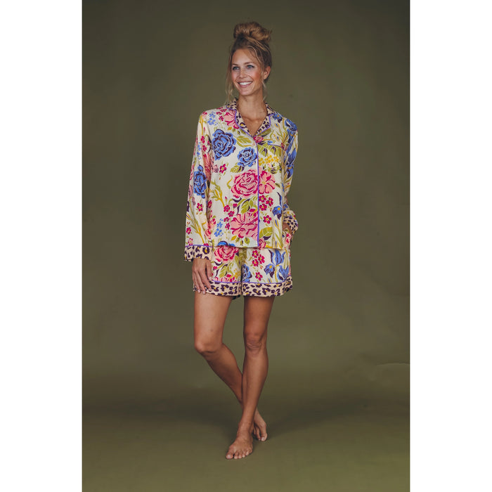 Floral Stencil Supersoft Summer Pyjamas-Lemons and Limes Boutique