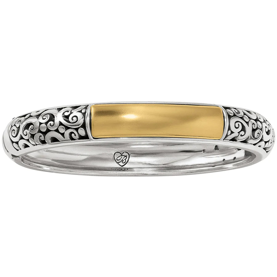 Silver/Gold Brushed Hinged Bangle-Jewelry-Lemons and Limes Boutique