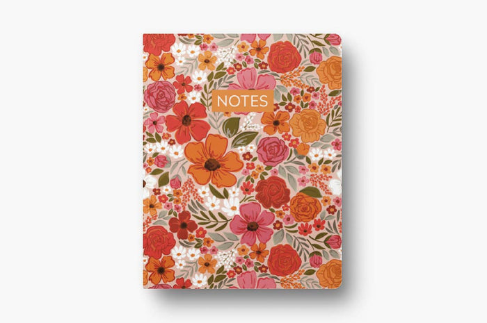 Rosewood Blooms Layflat Lined Journal Notebook 8.5x11in. Elyse Breanne Design--Lemons and Limes Boutique