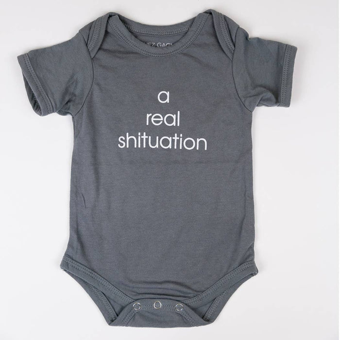 A Real Shituation Short Sleeve Body Suit--Lemons and Limes Boutique