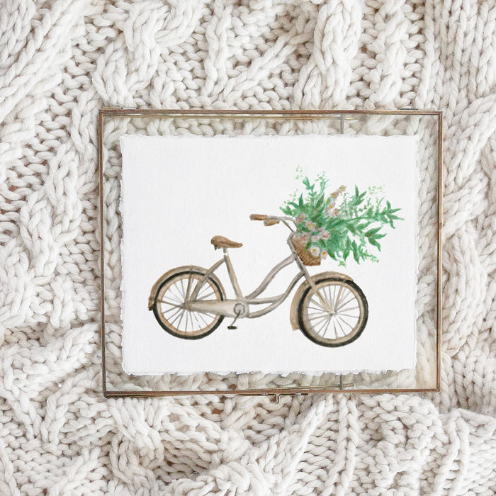 PCB Home - Floral Bike Watercolor Print--Lemons and Limes Boutique