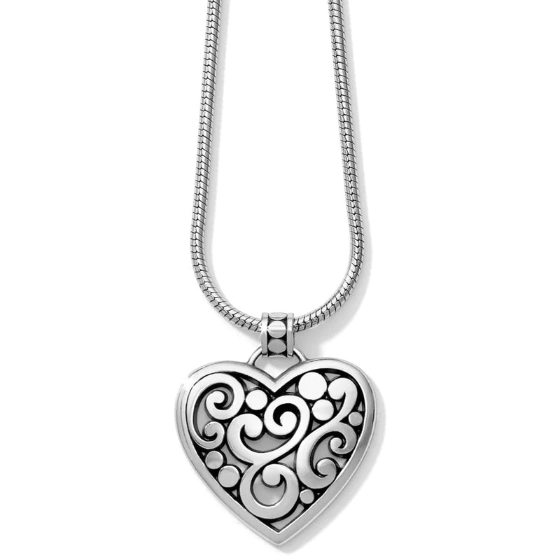Silver Contempo Heart Necklace by Brighton-Jewelry-Lemons and Limes Boutique