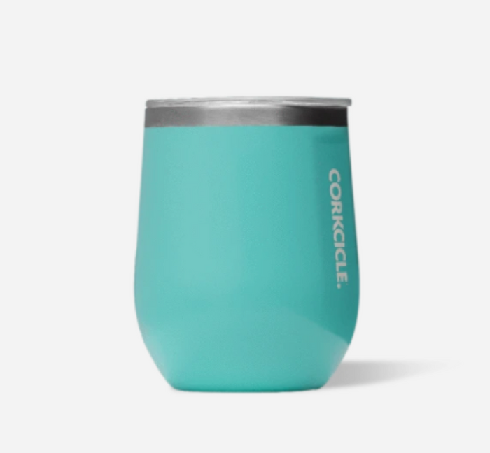 12oz Stemless in Gloss Turquoise Corkcicle-12 oz. Tumbler-Lemons and Limes Boutique