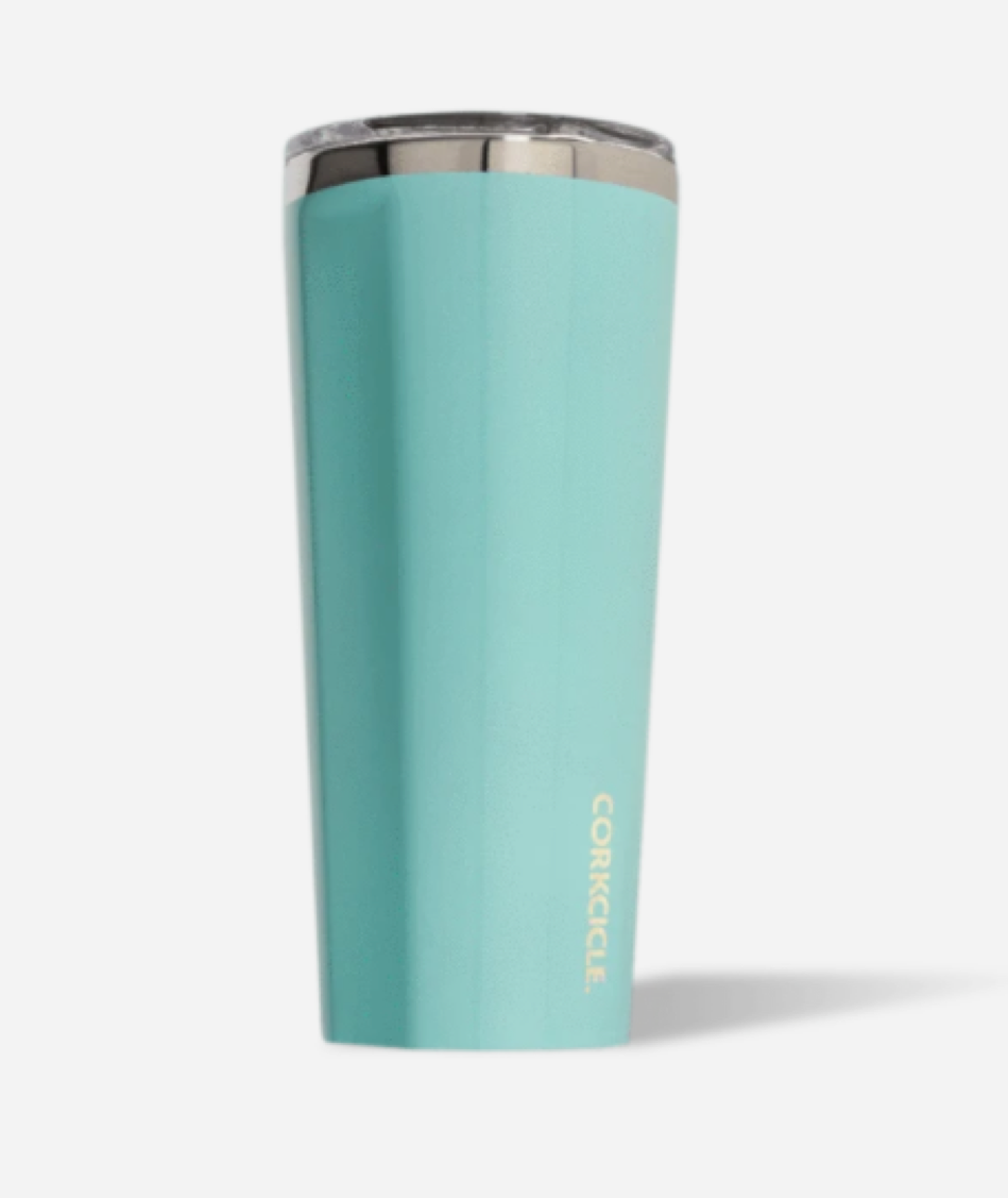 24oz Tumbler in Gloss Turquoise Corkcicle-24 oz. Tumbler-Lemons and Limes Boutique
