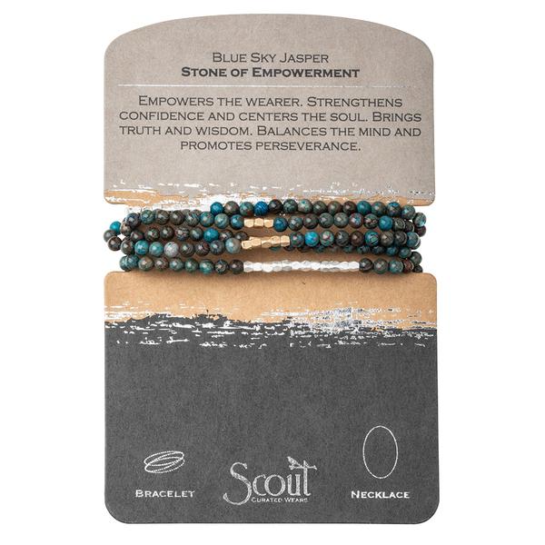 Stone Bracelet/Necklace - Blue Sky Jasper - Stone of Empowerment-Bracelet-Lemons and Limes Boutique
