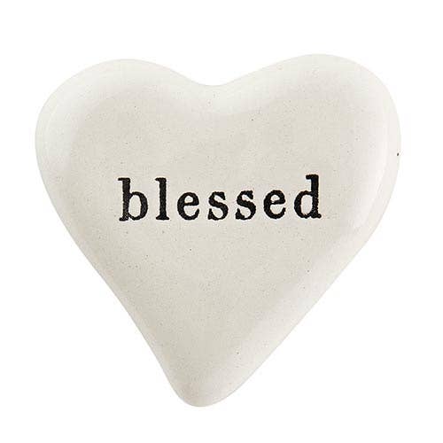 Ceramic Heart - Blessed--Lemons and Limes Boutique