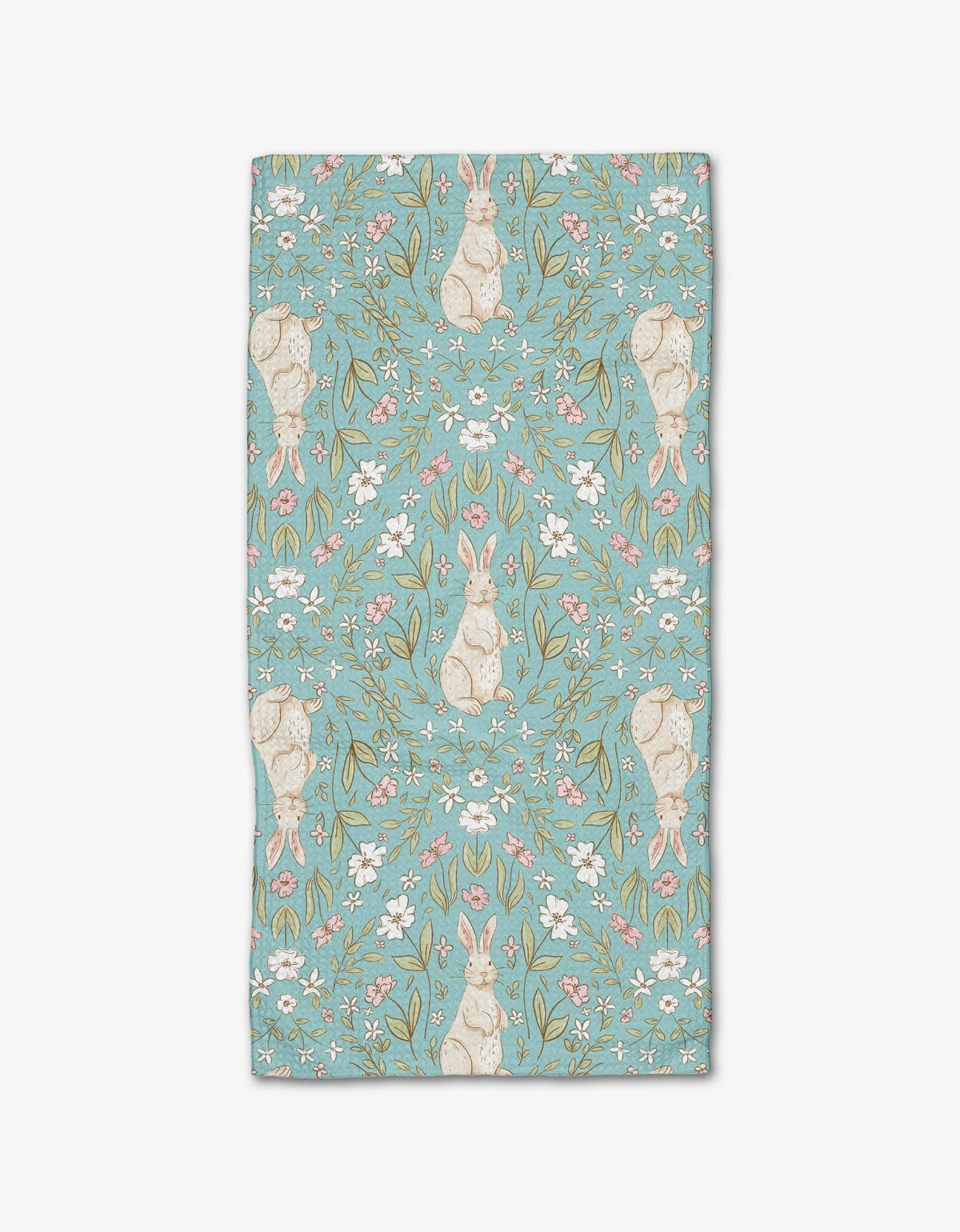 Cottontail Florals Robins Egg Bar Towel by Geometry-Lemons and Limes Boutique